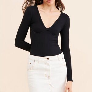 Free People Meg Long Sleeve Bodysuit